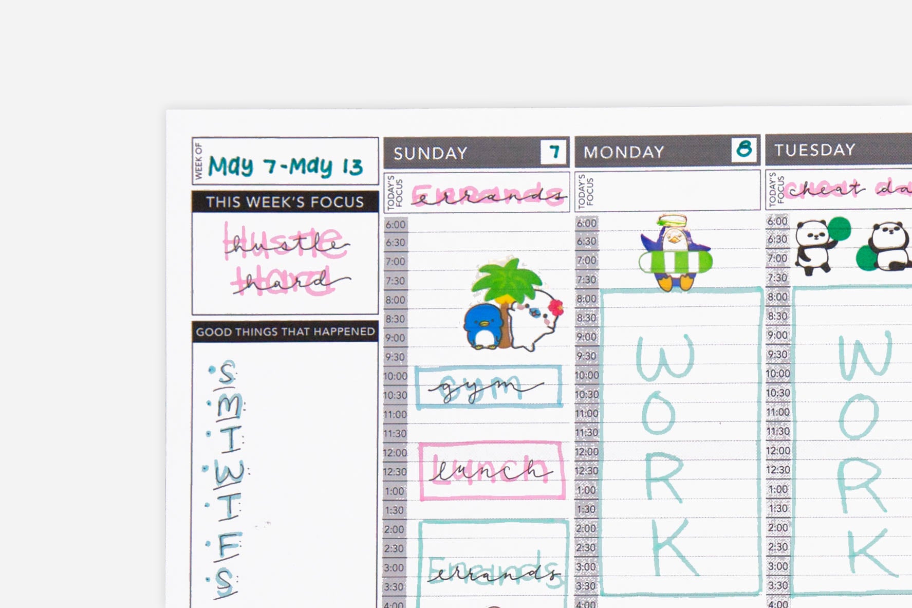 Undated Weekly Layout - Passion Planner