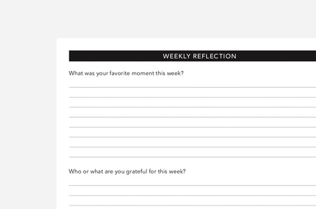 Weekly Reflection PDF Free Printable Passion Planner