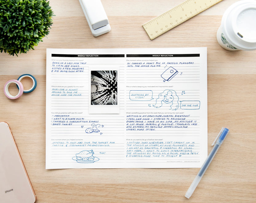 Weekly Reflection PDF | Free Printable | Passion Planner