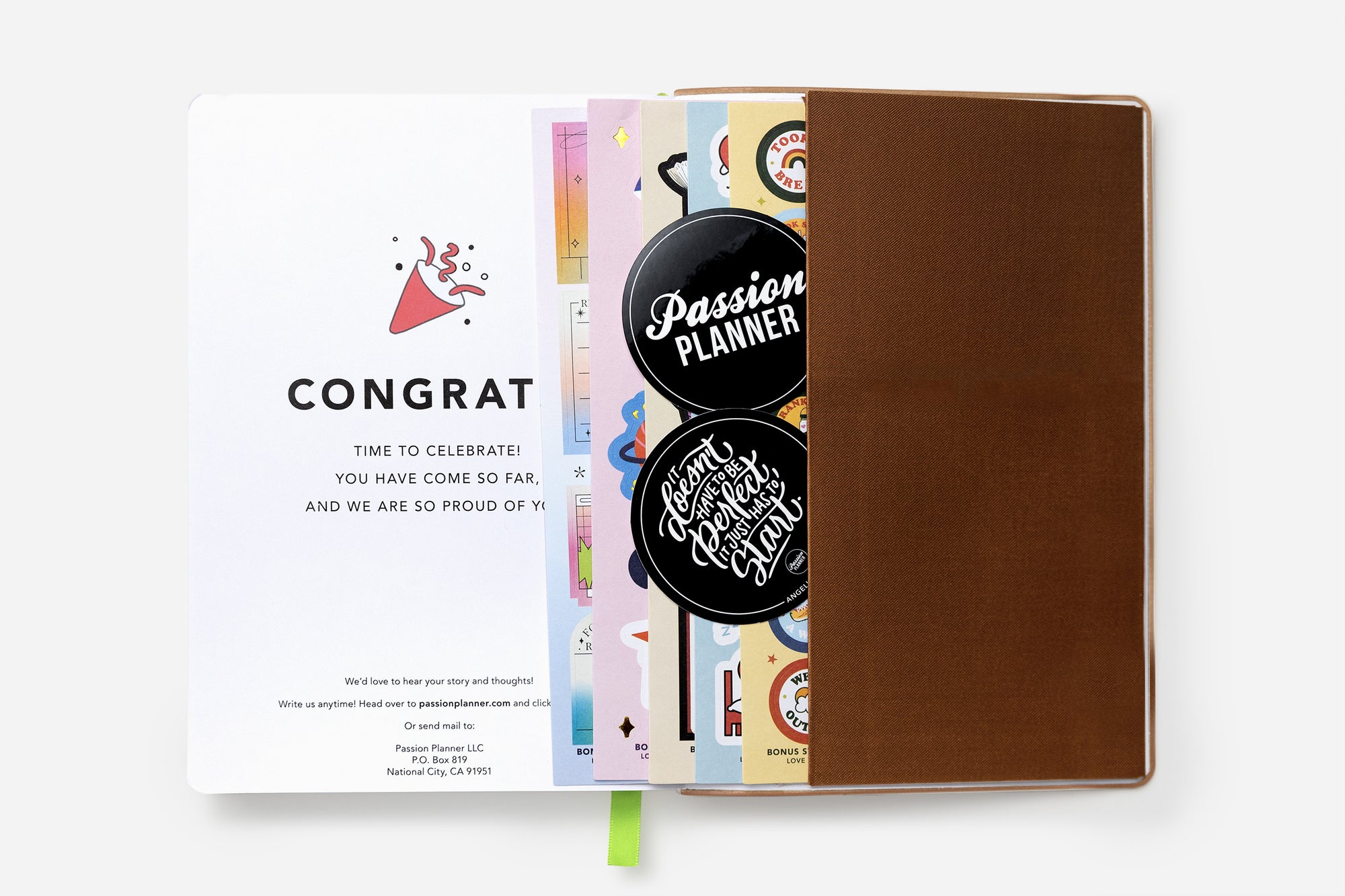 Daily Planner - Undated - Caramel Brown