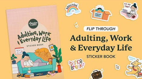 Adulting, Work and Everyday Life Sticker Book | Passion Planner